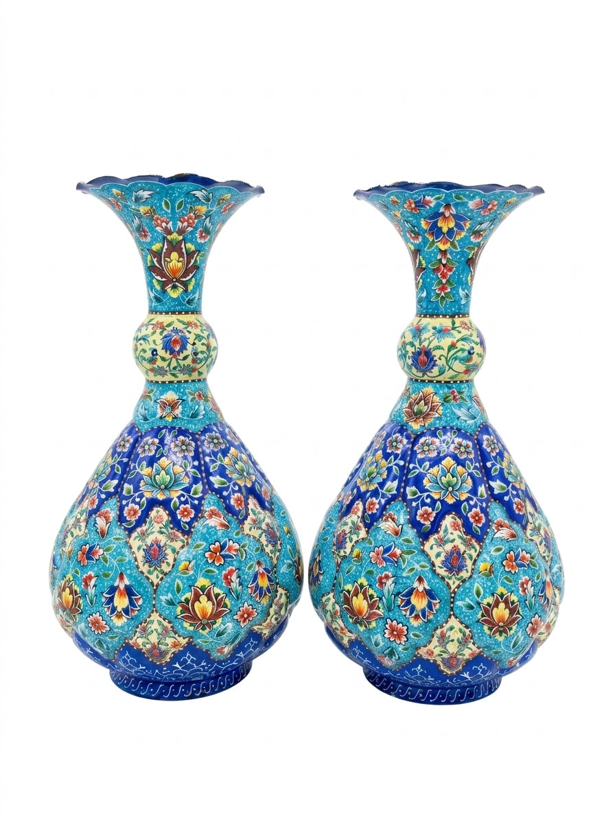 گلدان میناکاری 2 عددی