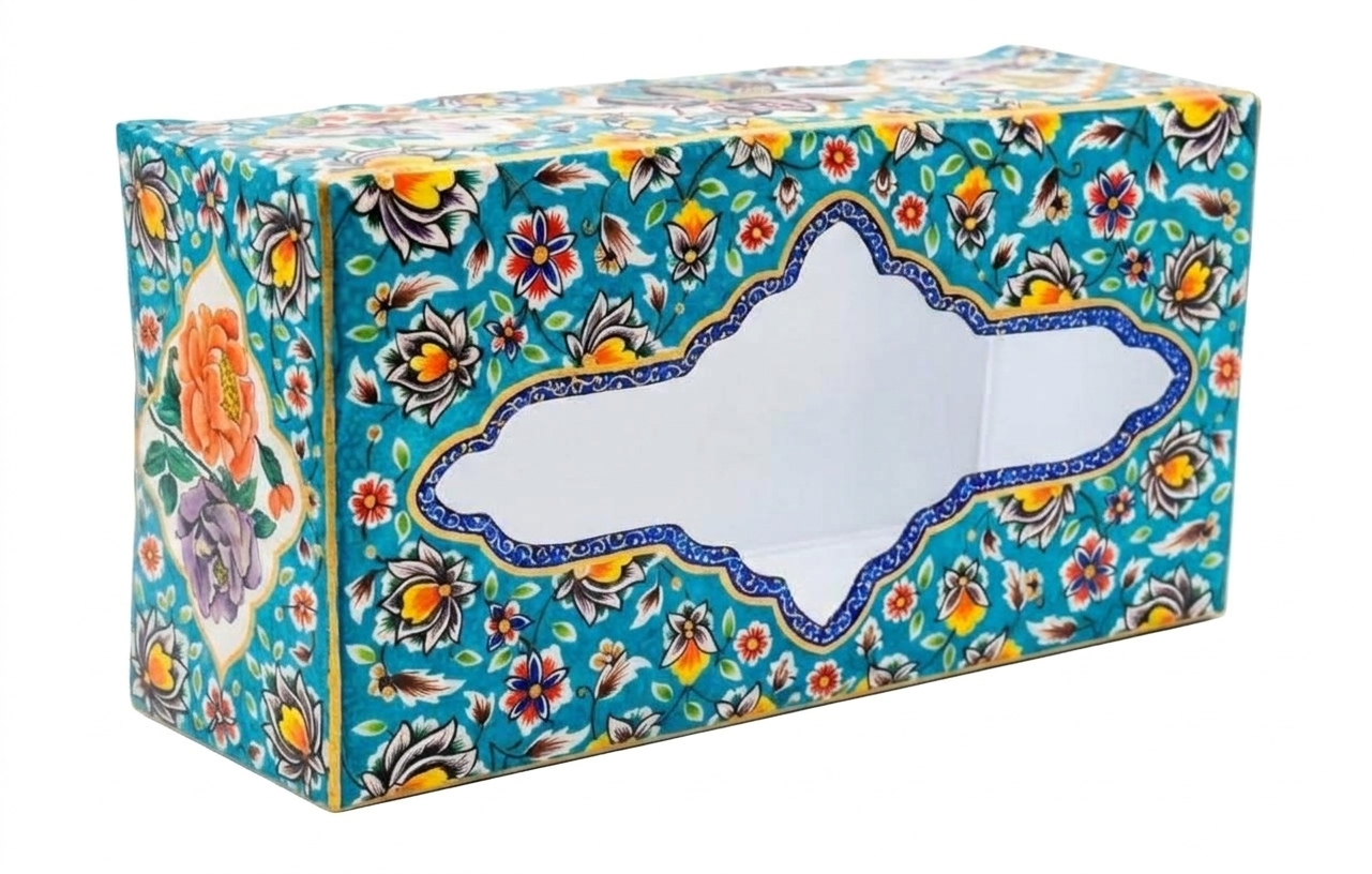 جعبه دستمال میناکاری